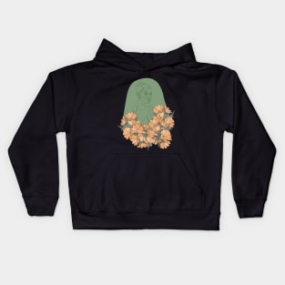 Female Line Art Kids Hoodie